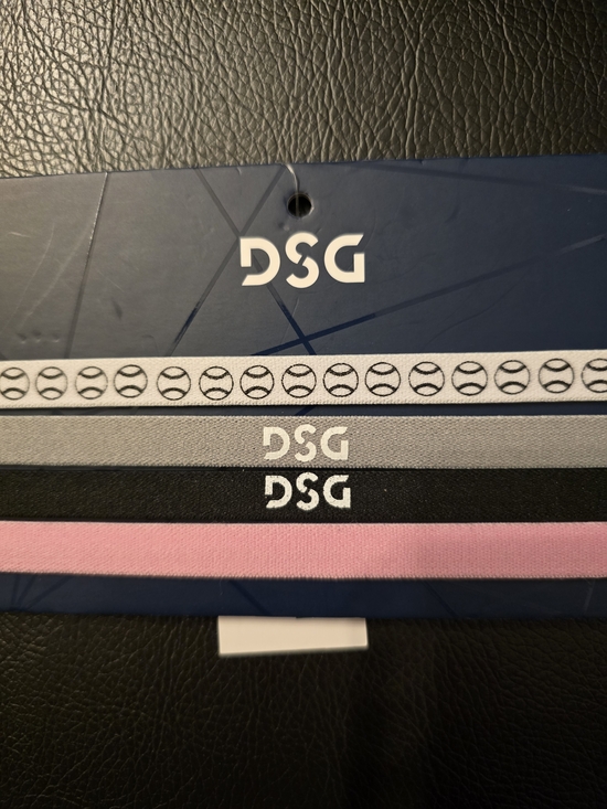 DSG Accessories - DSG 4-Pack Elastic Headbands — White, Black, Pink, Navy (Softball)